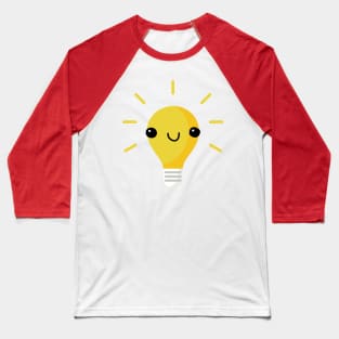 Cutey Face Lightbulb Baseball T-Shirt